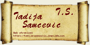 Tadija Samčević vizit kartica